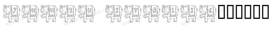 jumbo italic字体转换